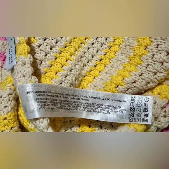 205 ZARA | EUC Turkey knit crochet multicolor cropped tank top (Size S) - Picture 8 of 11